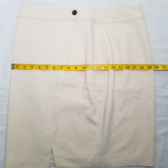 Anne Klein Cream Cotton Blend Skirt - Picture 4 of 8
